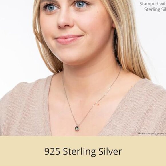 Citrine Cushion Cut Birthstone | 925 Sterling Silver | Necklace For Women | 6mm - Picture 3 of 5